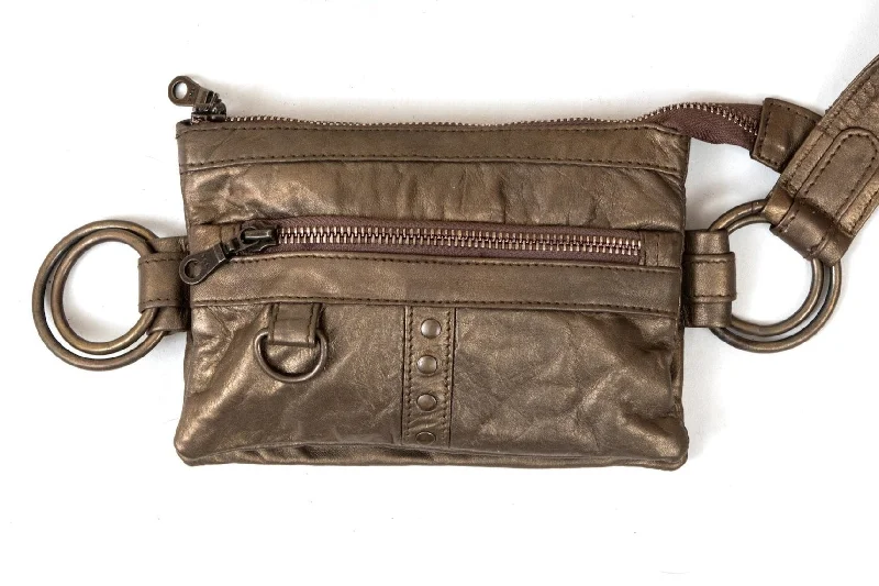 Leather Lila Belt | Dark Gold Chic Shoulder Bags At Promotional Rates