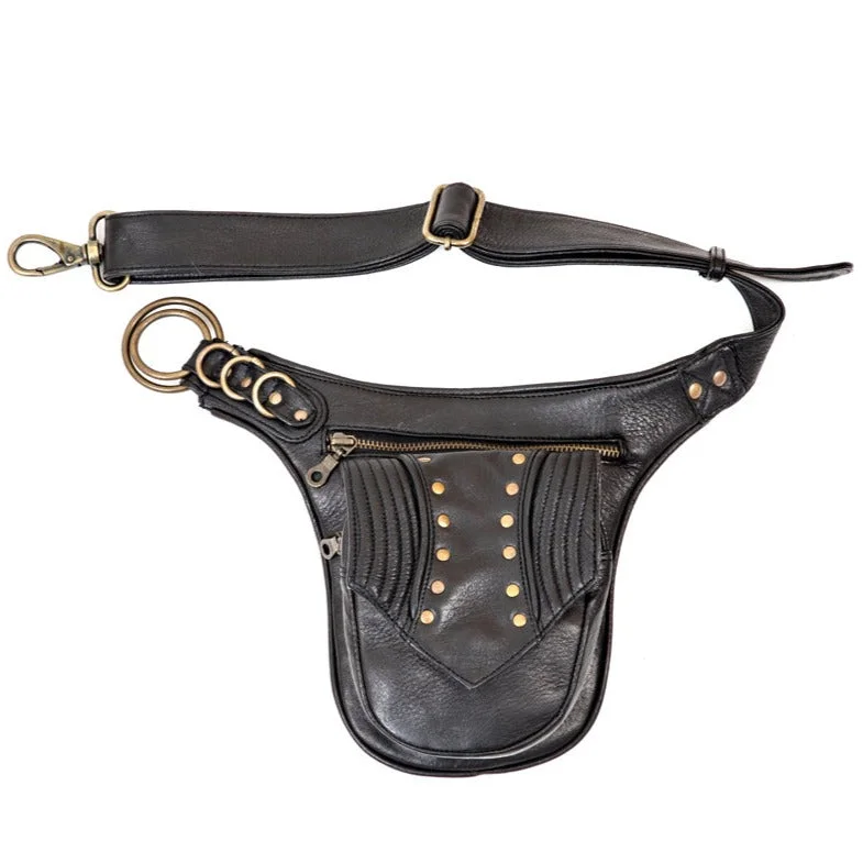 Leather Trapp Belt - Black Designer-Inspired Bags At Reduced Prices
