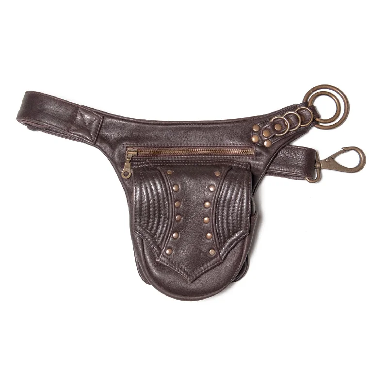 Leather Trapp Belt  -  Falcon Brown Exclusive Discounts On Stylish Handbags