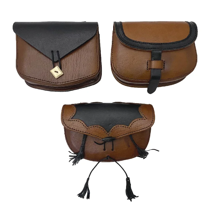 Medieval Leather Belt Bags - Outdoor Hunting Possibles Pouch - Leather Hip Purse - Utility Saddle Bag Upgrade Your Look With Our Exclusive Bag Deals