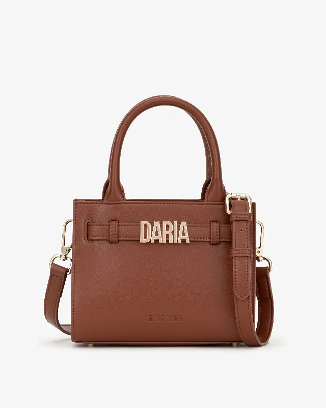 Mini Belt Tote in Cognac with Personalised Hardware Stylish Bags, Unbeatable Prices