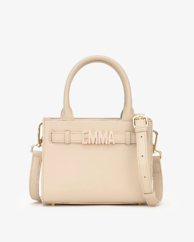 Mini Belt Tote in Light Sand with Personalised Hardware Limited-Time Handbag Sale