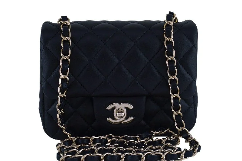 New Chanel Black Classic Quilted Square Mini 2.55 Flap Bag GHW Stylish Totes, Special Discounts
