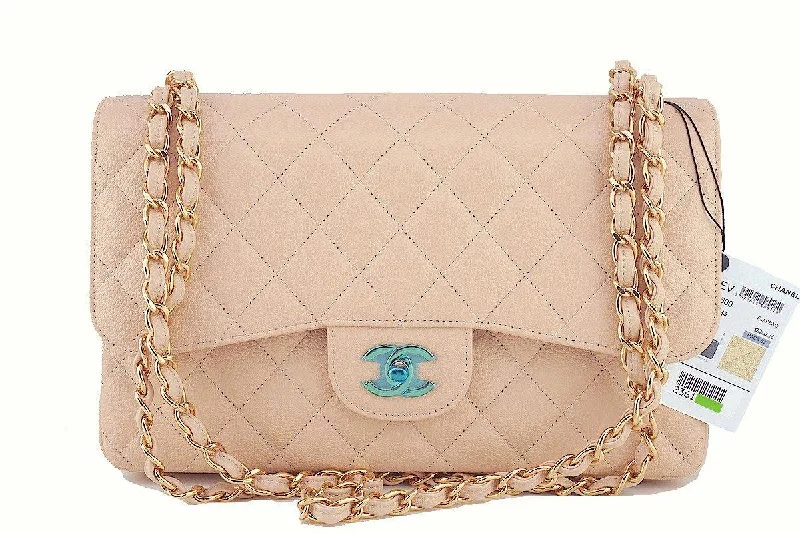NWT Chanel Beige Clair Caviar Jumbo 2.55 Classic Double Flap Bag Chic Shoulder Bags At Promotional Rates NWT Chanel Beige Clair Caviar Jumbo 2.55 Classic Double Flap Bag Chic Shoulder Bags At Promotional Rates