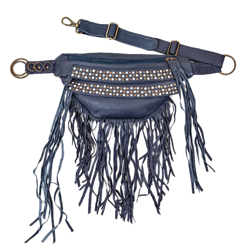 Tassel Kaida Belt | Stone Blue Stylish And Durable Handbags At Great Value