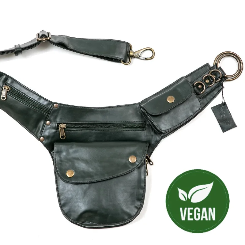 Vegan Leather Hip Bag - Pewter Green Fashionable Bags At Must-Have Prices