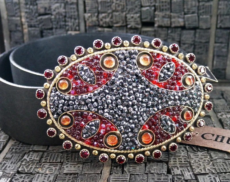 VSA, Virgins, Saints & Angels Oval Mosaic Grande Belt and Buckle Limited-Stock Bag Clearance – Grab Your Favorite Now