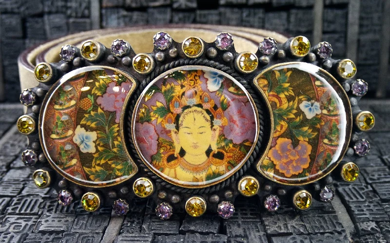 VSA Virgins, Saints, & Angels Triple Goddess Image Belt and Buckle Affordable Luxury – Exclusive Savings On Premium Bags