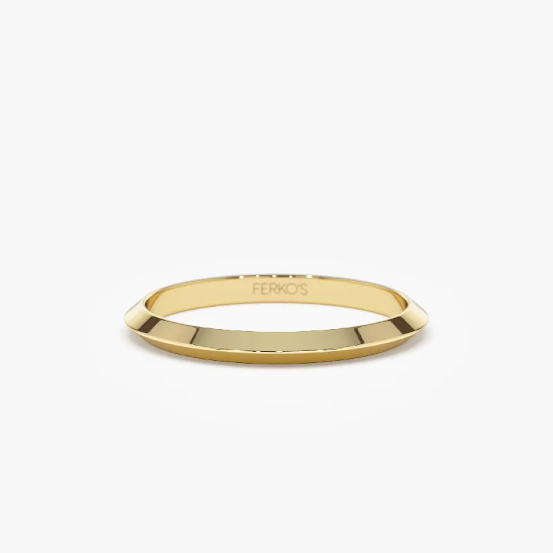 14K 2MM Knife Edge Wedding Band