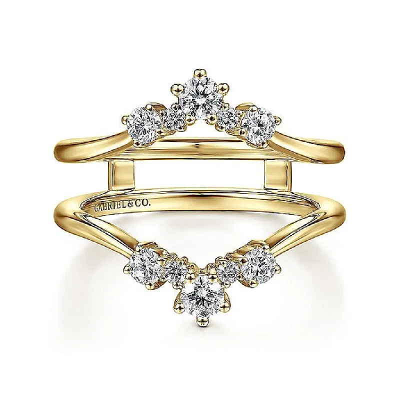 14K Yellow Gold Starlight Diamond Enhancer Ring