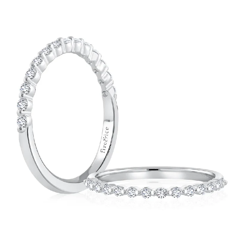 18K White Gold 'Fire & Ice' Half Anniversary Diamond Band