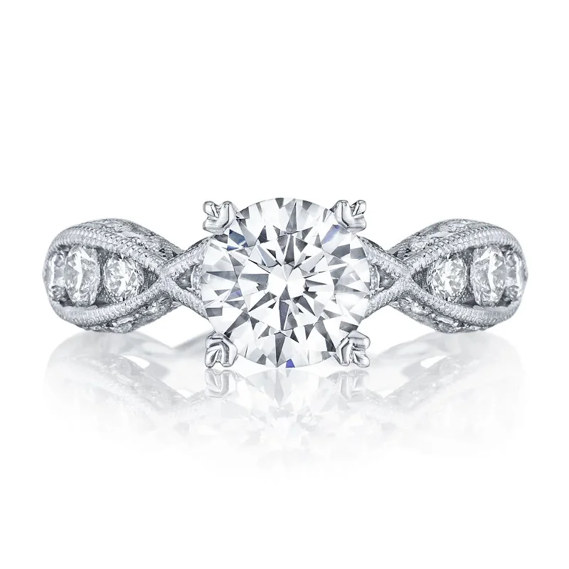 Classic Crescent Diamond Semi Mount Ring