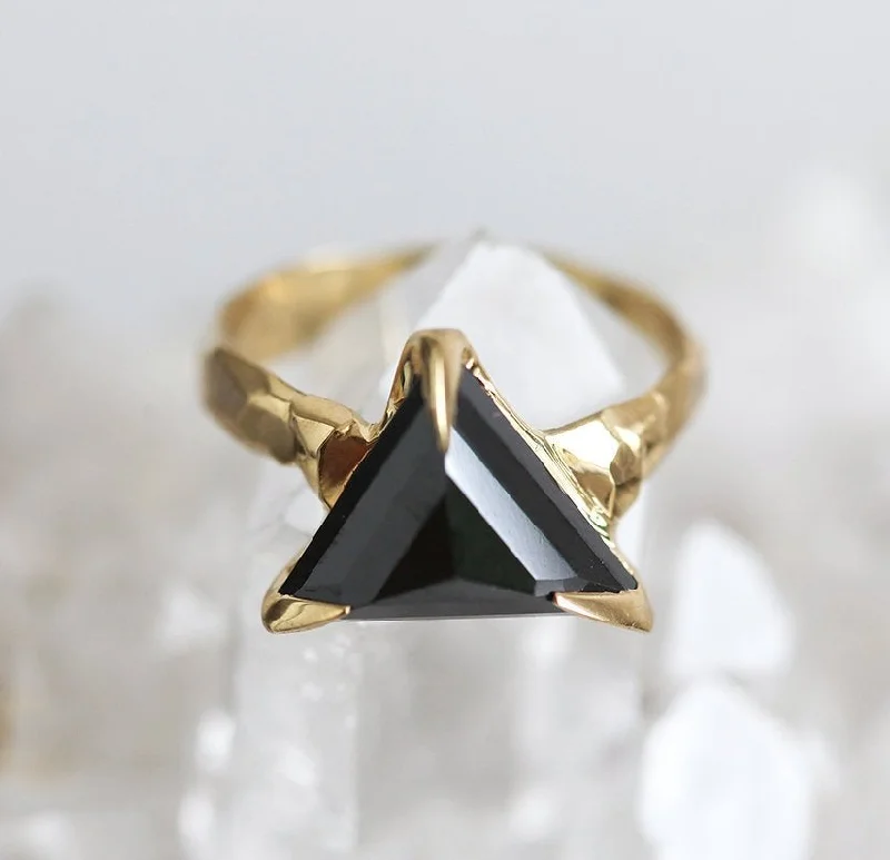 Black Diamond Ring, Trillion Diamond Ring