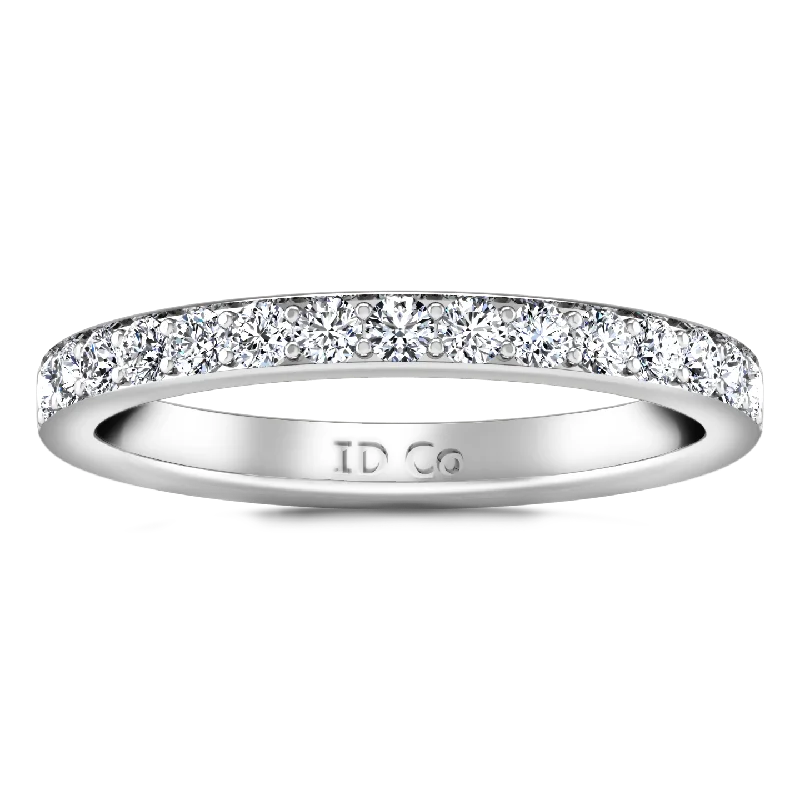 Diamond Wedding Band Belle 0.35 Cts 14K White Gold