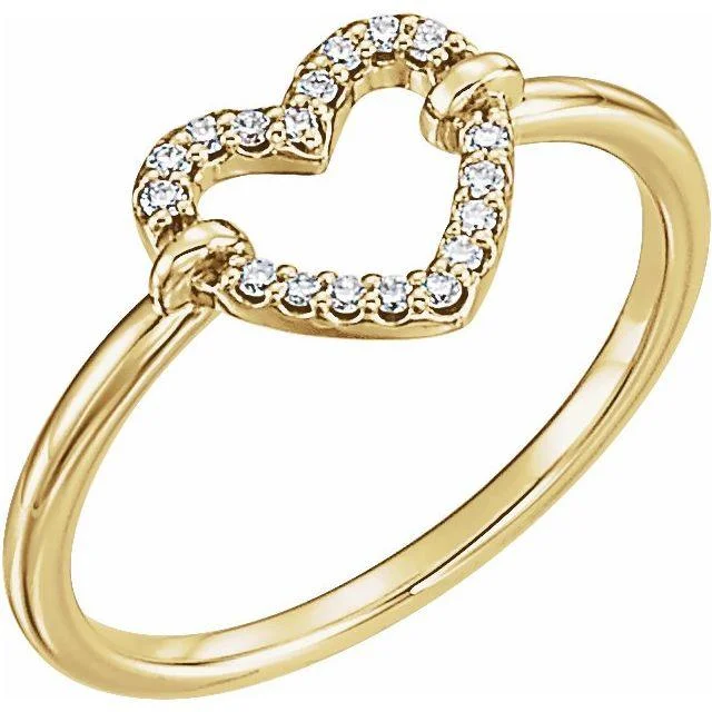 Best Jewelry Sale – Shop Exclusive Designs Now JDTKSP-122972 -14K 0.25 CTW Diamond Heart Ring