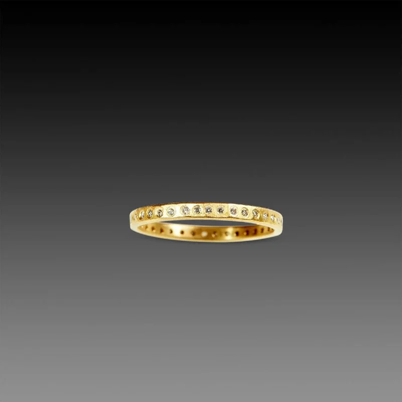 Narrow Diamond Line Band