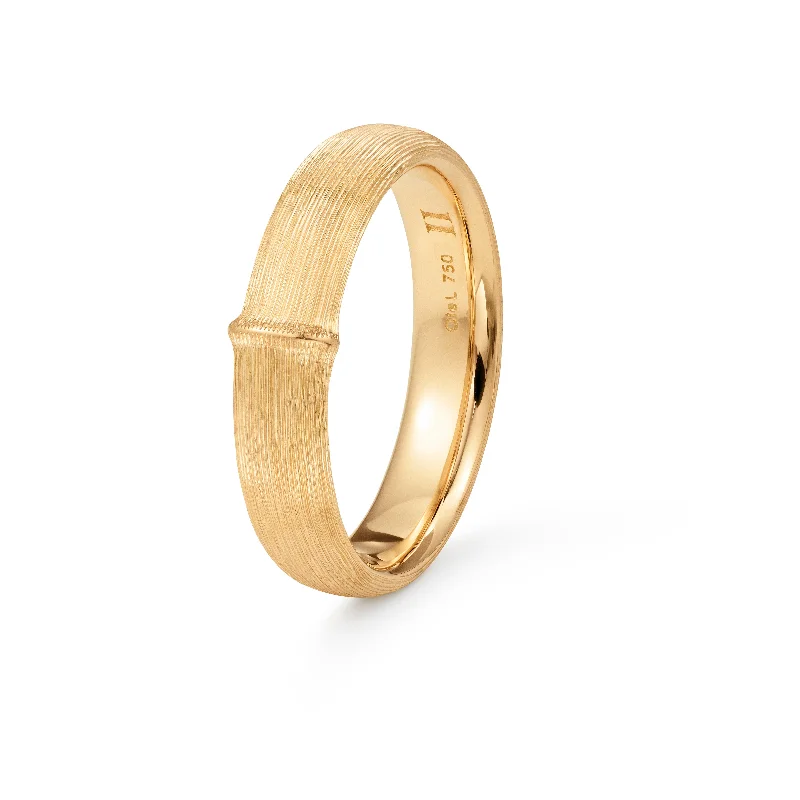 Large Nature Mens 18K Gold Ring