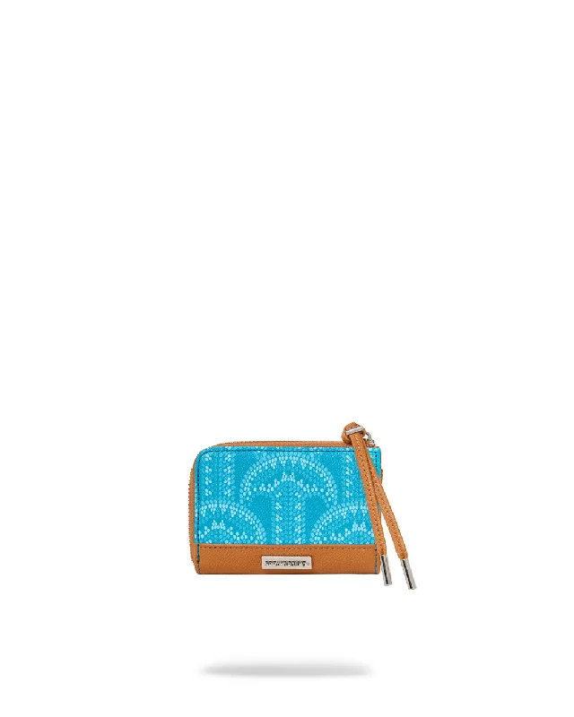 Sprayground Wallet ILLUCHAINS TURQ WALLET Turquoise Designer Bags At Exclusive Clearance Prices