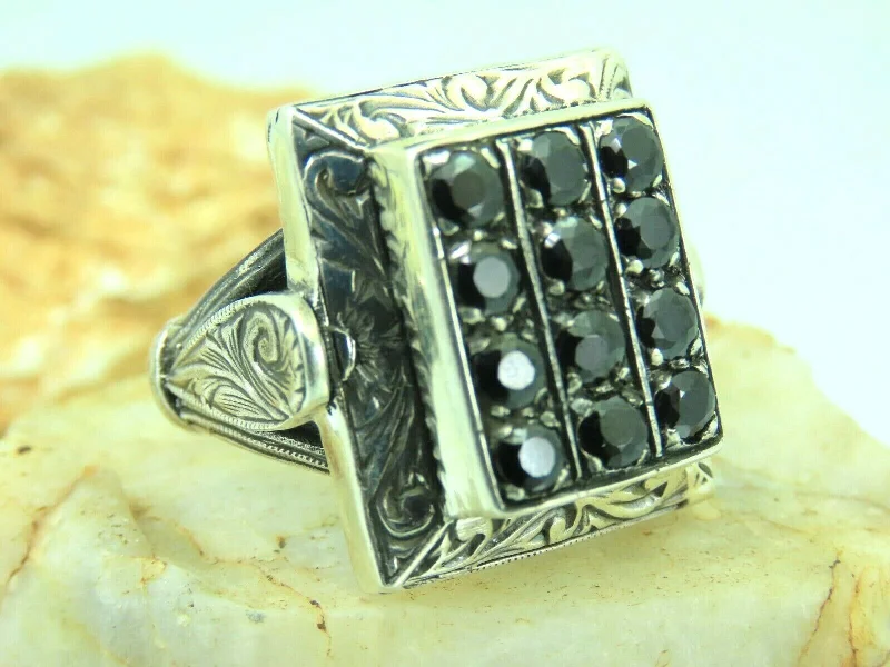 Turkish Handmade Jewelry 925 Sterling Silver Onyx Stone Mens Rings