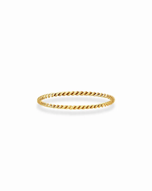 14k Lasso Stacking Ring