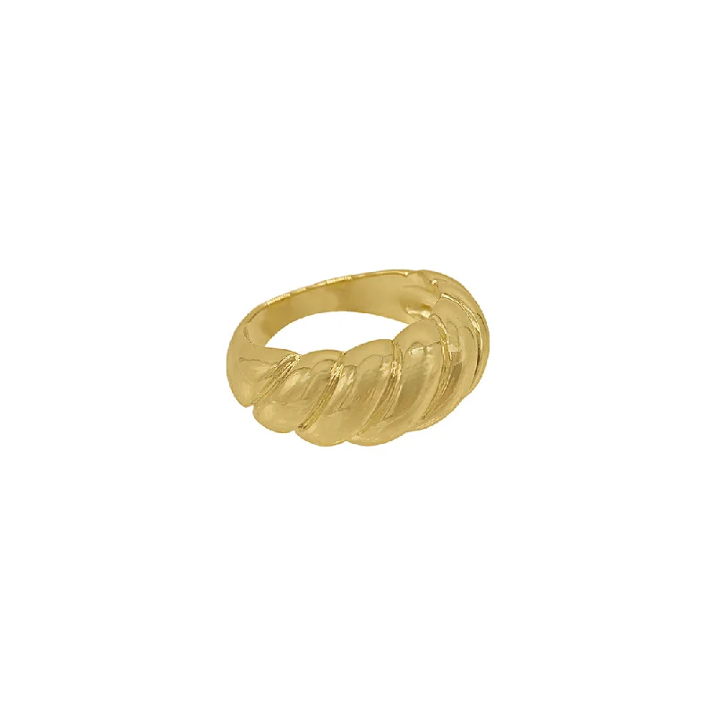 14k Gold Plated Croissant Ring