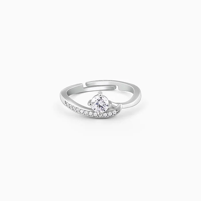 Anushka Sharma Silver Zircon Embrace Ring