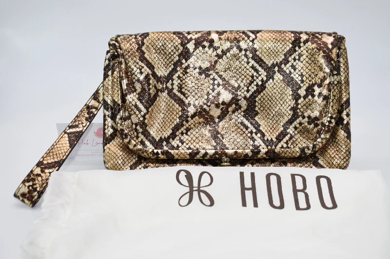 HOBO Lauren Wristlet in Golden Snake Elevate Your Style With Our Handbag Sale