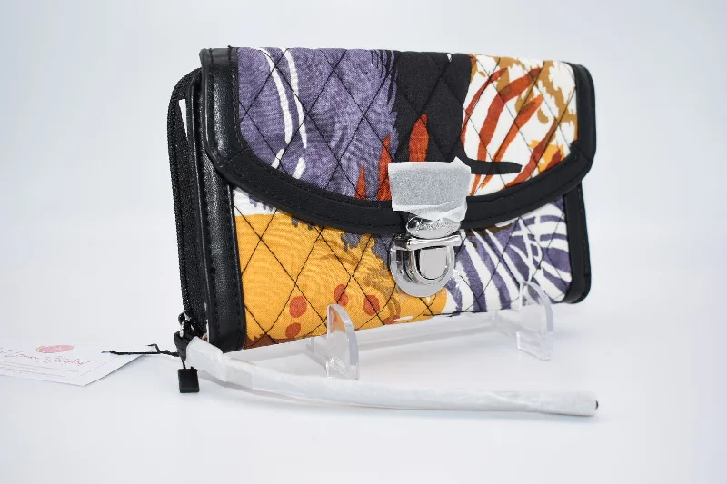 Vera Bradley Ultimate Wristlet in "Painted Feathers" Pattern Limited-Time Sale On Trendy Handbags – Don't Miss Out