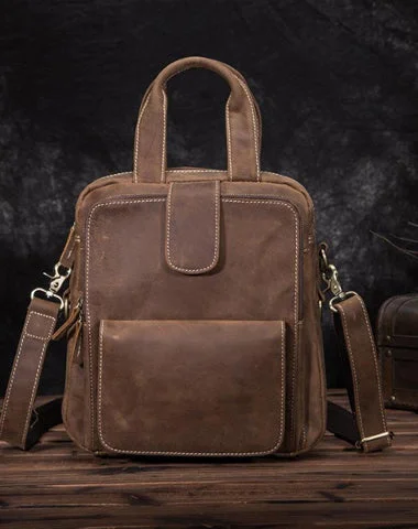 Leather Mens Vertical Work Bag Handbag Brown Vertical Small Briefcase Shoulder Bag For Men Fashionable Crossbody Bags At Special Offers Leather Mens Vertical Work Bag Handbag Brown Vertical Small Briefcase Shoulder Bag For Men Fashionable Crossbody Bags At Special Offers
