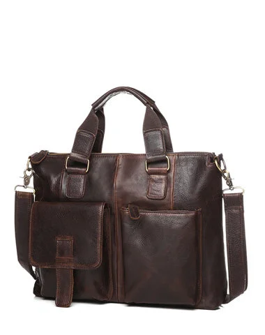 Vintage Brown Leather Men 15.6 inches Briefcase Handbag Brown Laptop Handbag Business Bag For Men Elegant Bags With Limited Stock Available Vintage Brown Leather Men 15.6 inches Briefcase Handbag Brown Laptop Handbag Business Bag For Men Elegant Bags With Limited Stock Available