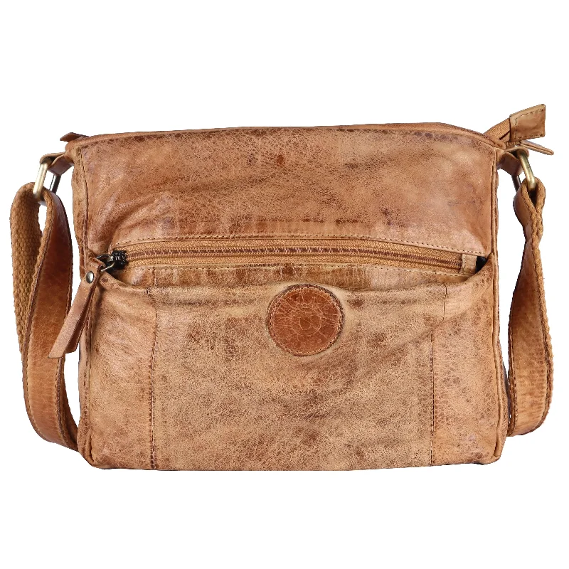 Brown Leather Messenger Bag: 23 x 30 x 5 cm Dimensions Designer Bags At Exclusive Clearance Prices