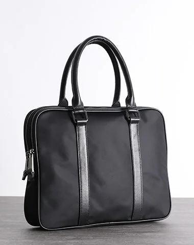 Classic Black Nylon Briefcase Mens Black Nylon 13'' Laptop Briefcase Handbag Purse for Men Grab Stylish Bags Before They're Gone Classic Black Nylon Briefcase Mens Black Nylon 13'' Laptop Briefcase Handbag Purse for Men Grab Stylish Bags Before They're Gone
