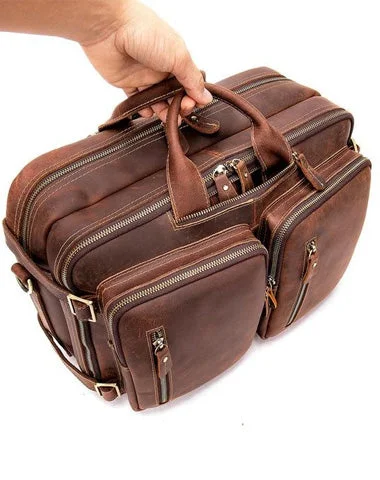 Classy Leather Men's Briefcase Travel Bag Messenger Bag Shoulder Bags Backpack For Men Unmissable Deals On Everyday Handbags