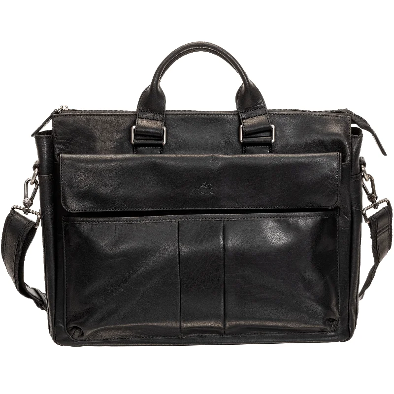 Mancini Leather Single Compartment Briefcase with RFID Secure Pocket for 15.6” Laptop / Tablet Affordable Luxury With Top-Quality Handbags Mancini Leather Single Compartment Briefcase with RFID Secure Pocket for 15.6” Laptop / Tablet Affordable Luxury With Top-Quality Handbags