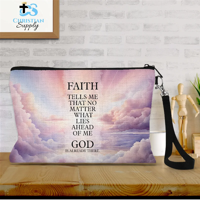 Faith Tells Me God is Already There Clouds Wristlet Unmissable Deals On Trendy Handbags Faith Tells Me God is Already There Clouds Wristlet Unmissable Deals On Trendy Handbags