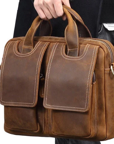 Vintage Mens Brown Leather Briefcase Work Bag Business Handbag For Men Everyday Bags At Wallet-Friendly Prices Vintage Mens Brown Leather Briefcase Work Bag Business Handbag For Men Everyday Bags At Wallet-Friendly Prices