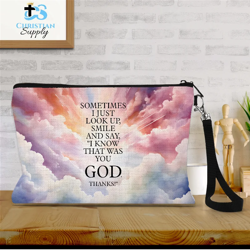 I Know that was You God Thanks Clouds Wristlet Elegant Purses, Shop & Save