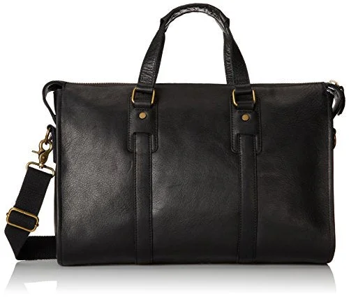 JD Fisk Men's Classic Leather Brief, Black, One Size [Apparel] Elegant Totes At Limited-Time Prices