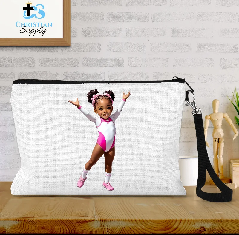Kids Gymnastics Christian Pink Outfit Wristlet Everyday Handbags At Wallet-Friendly Prices