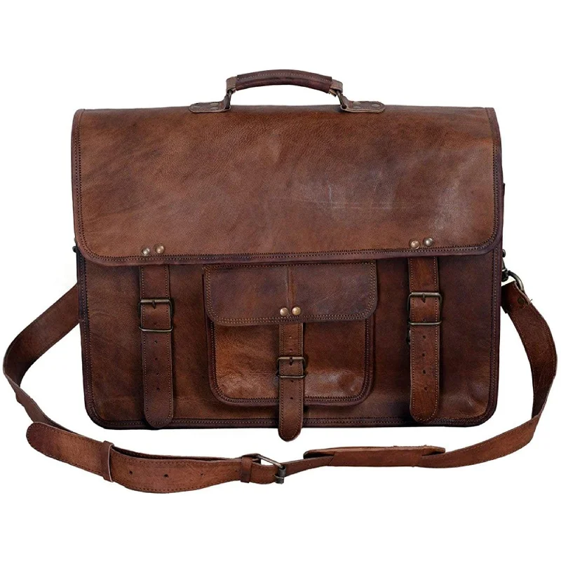 Vintage Men's Brown Handmade Leather Briefcase Best Laptop Messenger Bag Satchel for men gifts for him (16 inch) Must-Have Bags, Big Discounts Vintage Men's Brown Handmade Leather Briefcase Best Laptop Messenger Bag Satchel for men gifts for him (16 inch) Must-Have Bags, Big Discounts