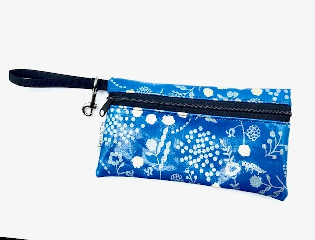 Large Wristlet in Blue Silver Fox Limited-Stock Handbag Sale For A Stylish Look