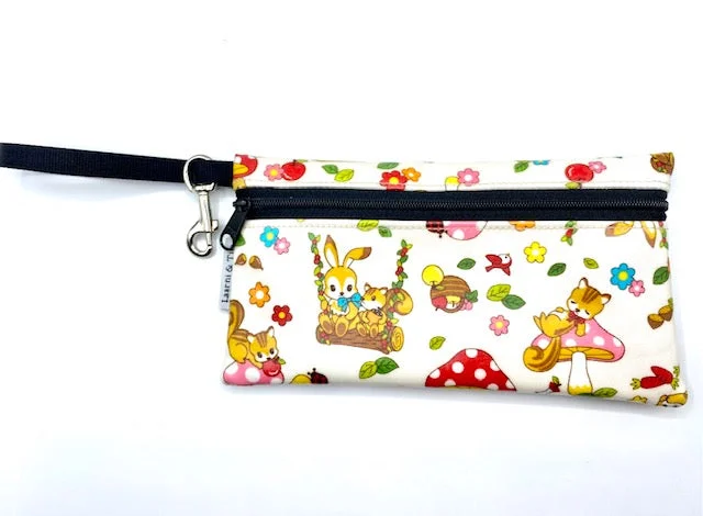 Large Wristlet in Pink and Red Mushroom Grab Stylish Bags Before They Sell Out