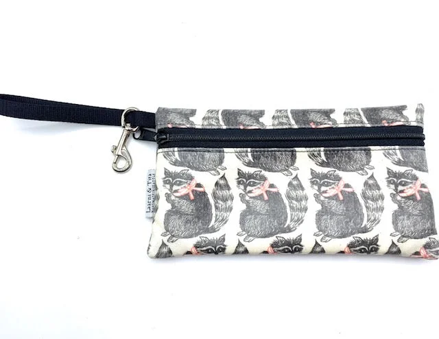 Large Wristlet in Raccoons Trendy Backpacks, Huge Markdowns