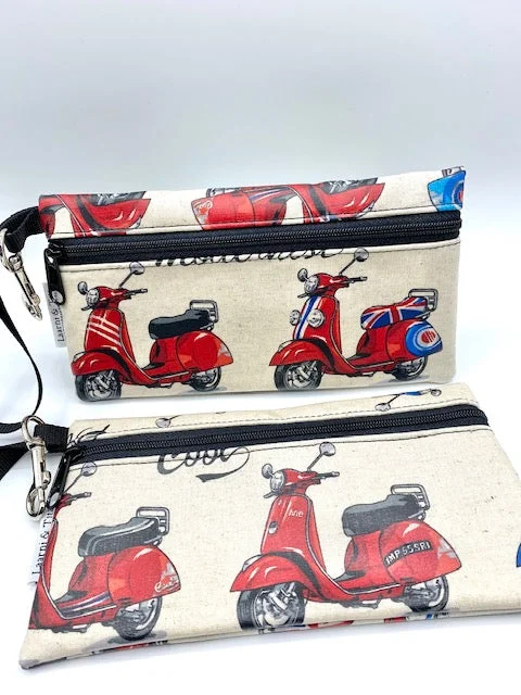 Large Wristlet in Scooter print Luxury Meets Affordability – Shop Stunning Bags Now