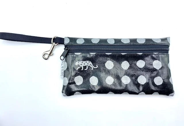 Large Wristlet in Silver Spots Leopard Must-Have Bags With Big Savings