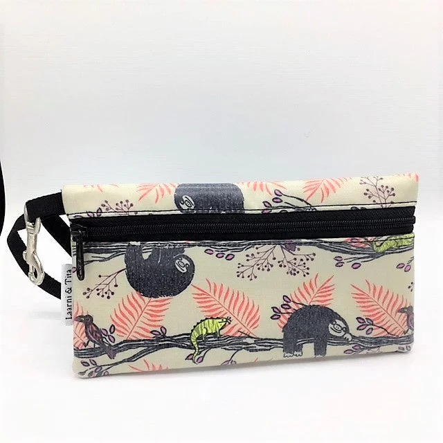 Large Wristlet in Sloth Print Affordable Elegance With High-Quality Bags