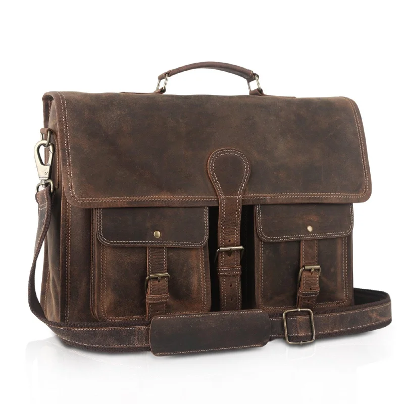 Leather briefcase 18 inch laptop messenger bag for men and women best satchel office bag Trendy Purses At Unbeatable Discounts Leather briefcase 18 inch laptop messenger bag for men and women best satchel office bag Trendy Purses At Unbeatable Discounts