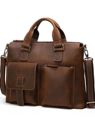 Vintage Leather Men Briefcase Work Bag Business Bag Laptop Bags For Men Premium Bags At Special Prices