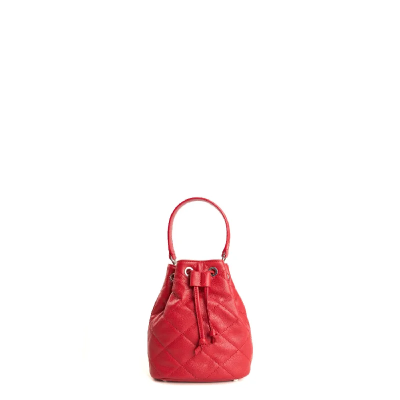 MINI BUCKET SOFIE RED Fashionable Crossbody Bags At Special Offers