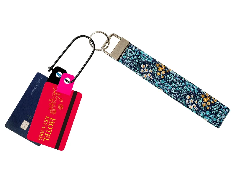 Navy Wildflower Print Fabric Wristlet Keychain, Key Fob (Carabiner & Tabber Grabbers Not Included) The Perfect Bag Sale Is Here Navy Wildflower Print Fabric Wristlet Keychain, Key Fob (Carabiner & Tabber Grabbers Not Included) The Perfect Bag Sale Is Here